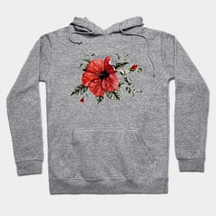 Red Hibiscus Hoodie